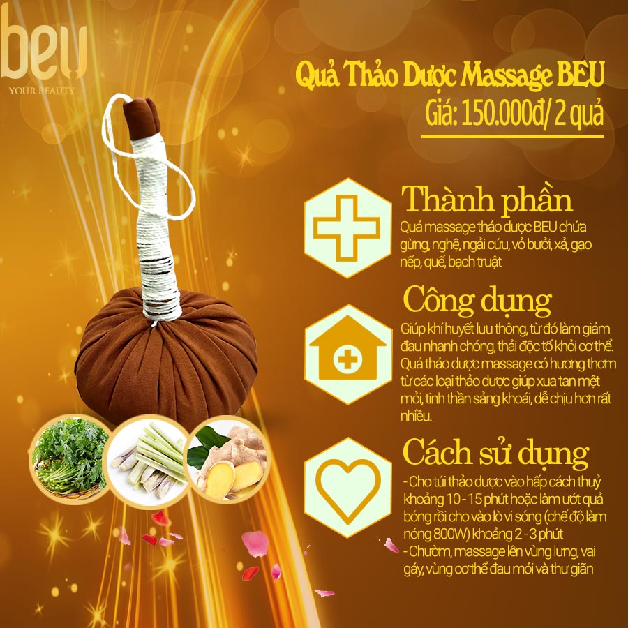 Quả Thảo Dược Massage BEU - 150K/2 quả 