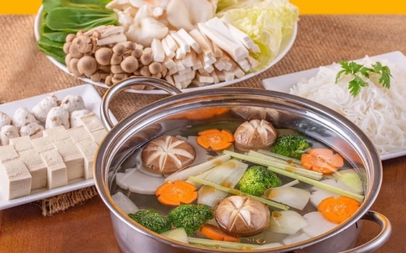 Cách nấu lẩu chay Eat Clean thanh đạm