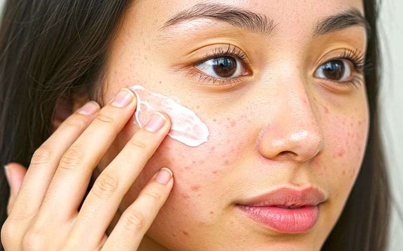 Sử dụng sản phẩm chăm sóc da chứa vitamin B2